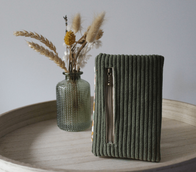 Portefeuille Fleurie vert